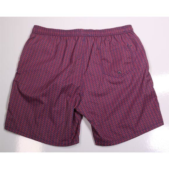 Mr. Swim Red Blue Geometric Print Swim Trunks 7" Inseam Men's XXL - Picture 2 of 8